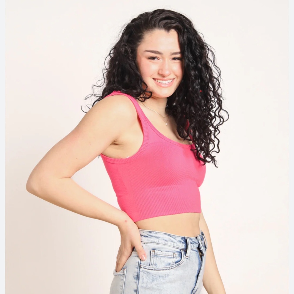 Nikibiki Pink Fitted Crop Top